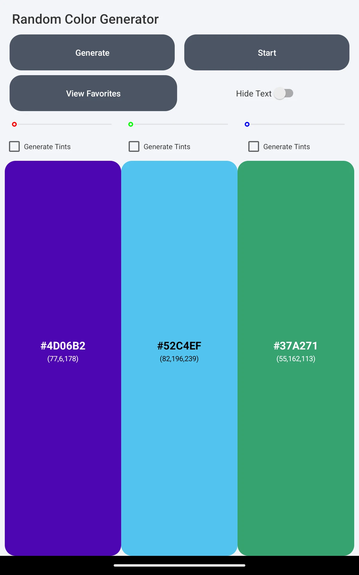 Random Color Generator screenshot