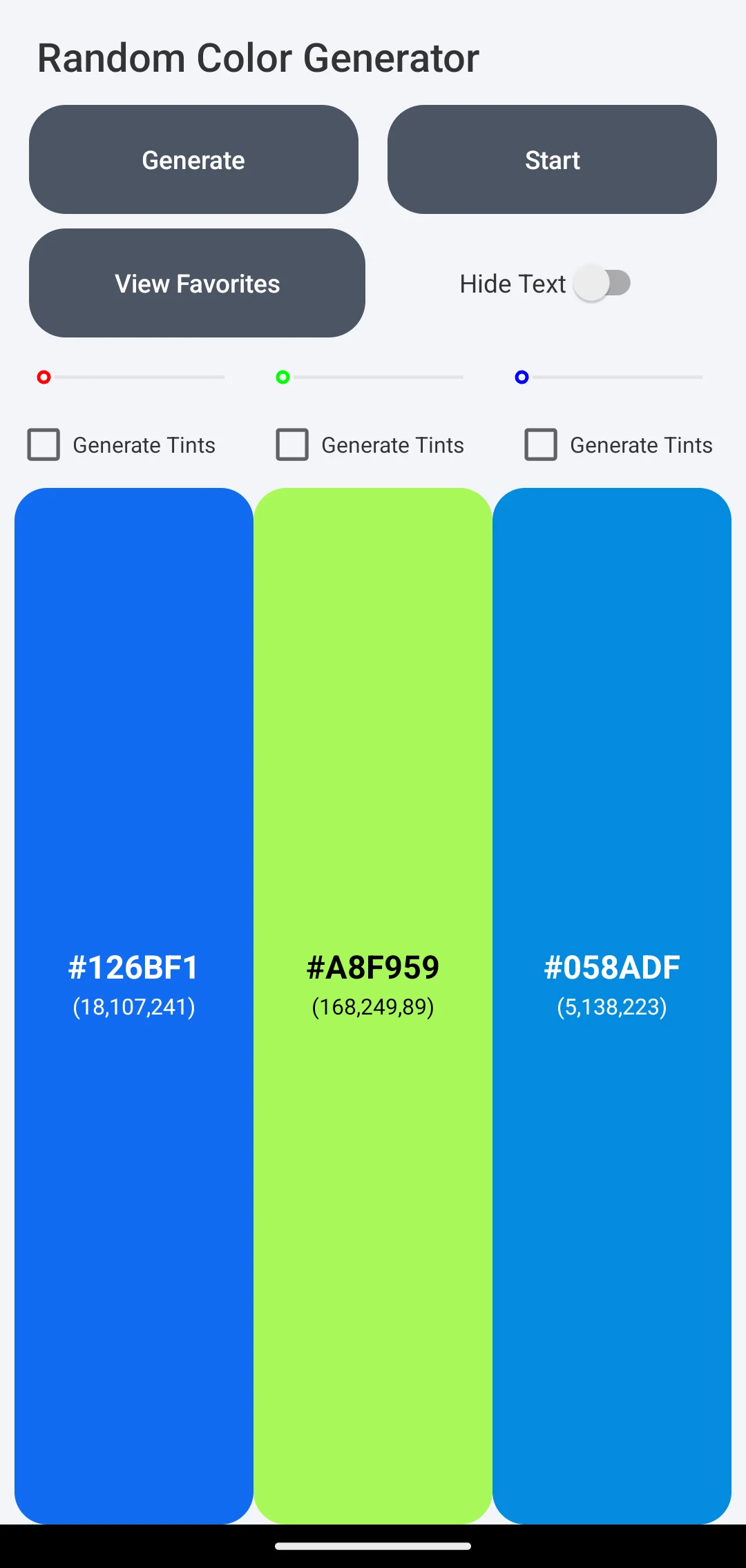 Random Color Generator screenshot
