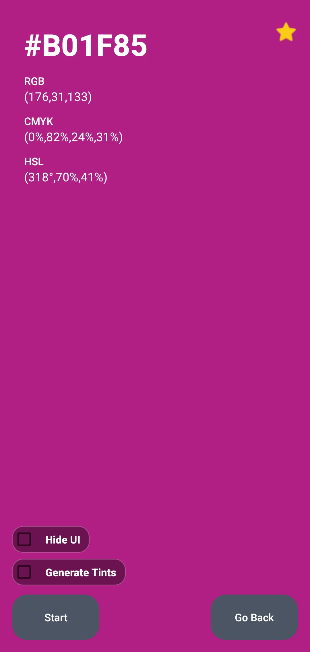 Random Color Generator screenshot