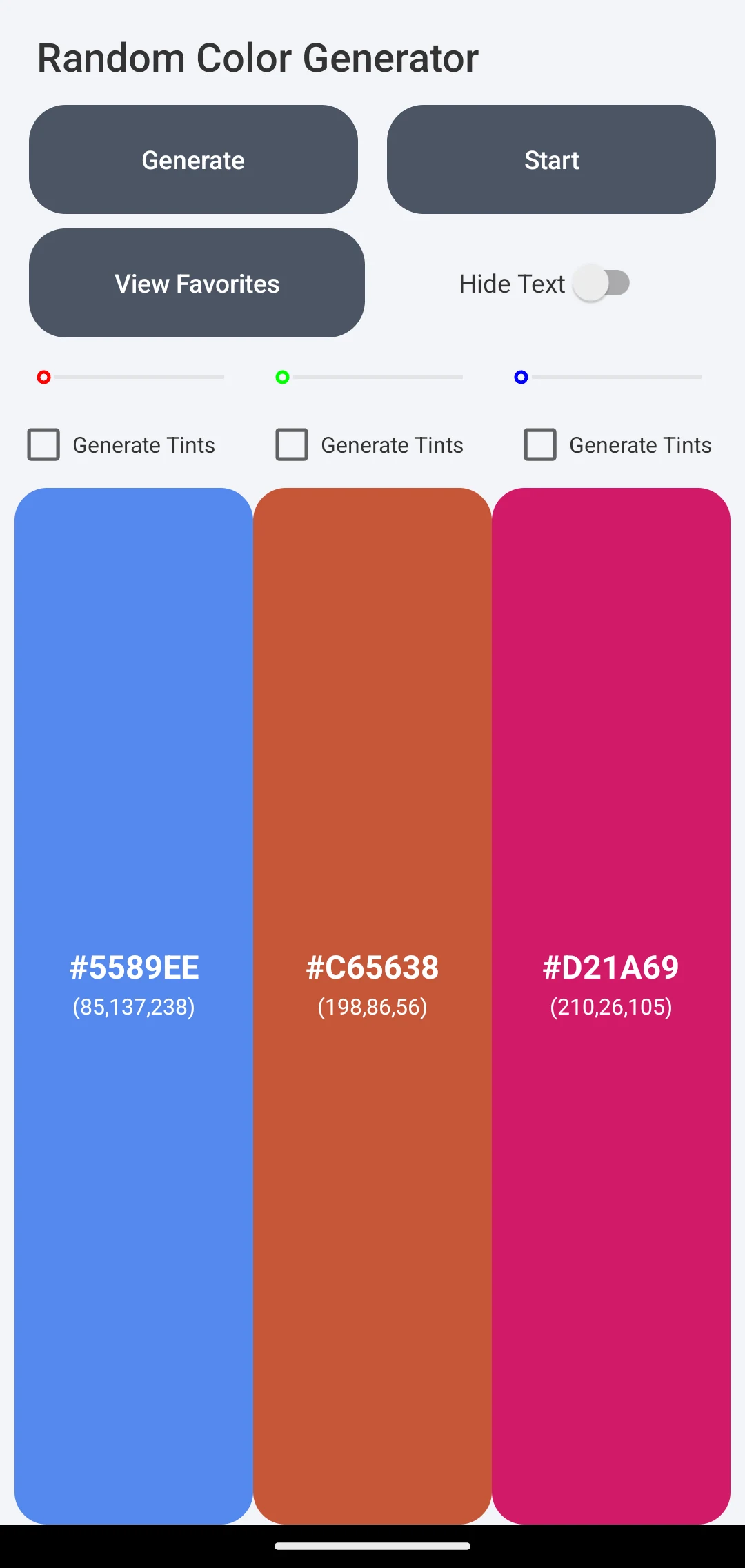 Random Color Generator screenshot